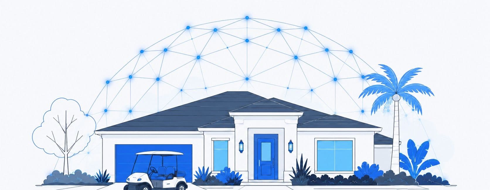 A Central Florida home with its laptop, router, and phone protected under a security shield