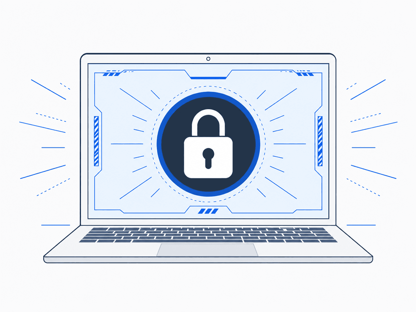 A computer screen locked by a scam pop-up
